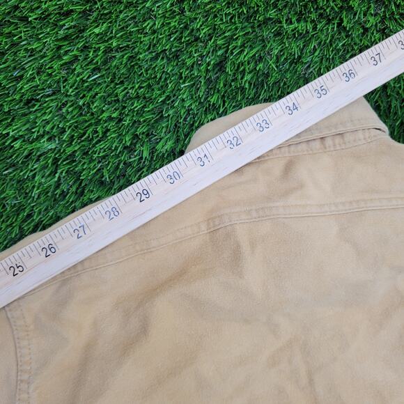 Vintage 80s Woolrich Button Shirt Large 23x30 Chamois Baggy - Picture 5 of 15